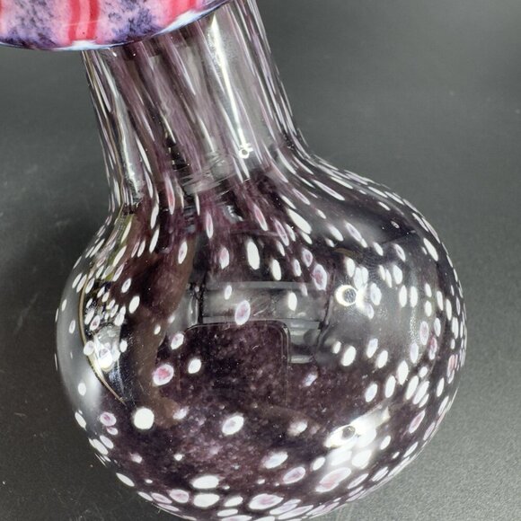 Vintage Hand Blown Art Glass Vase Jack In Pulpit Hand Made Studio Glass Vase VTG - Picture 8 of 16